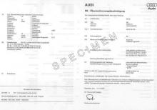 Certificaat van Overeenstemming Audi - Cvo Audi - Coc Audi